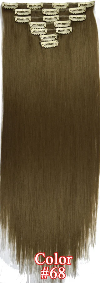 TOPREETY термостойкие B5 химическое волокно прически Silky Straight 7 шт./компл. клип в наращивание волос 7006 - Цвет: 68