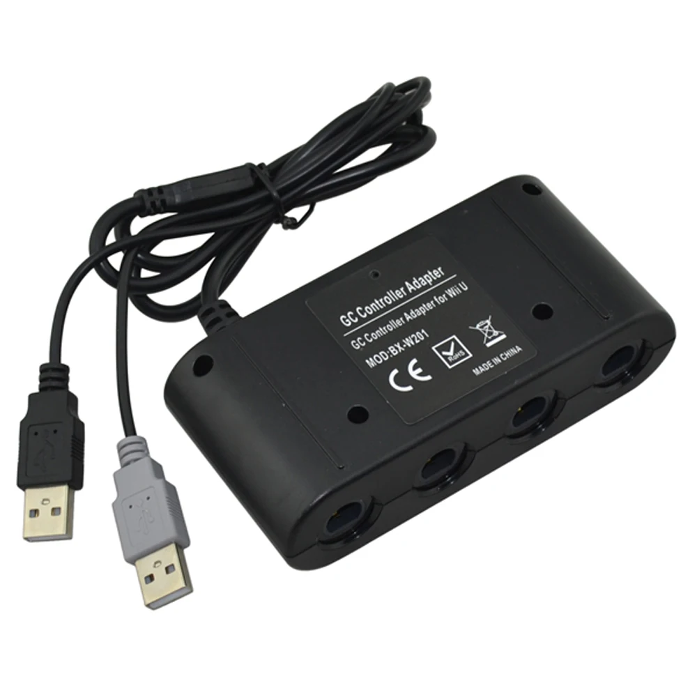 Конвертер с 4 портами для игрового контроллера GameCube Wii U|converter|converter adapter |