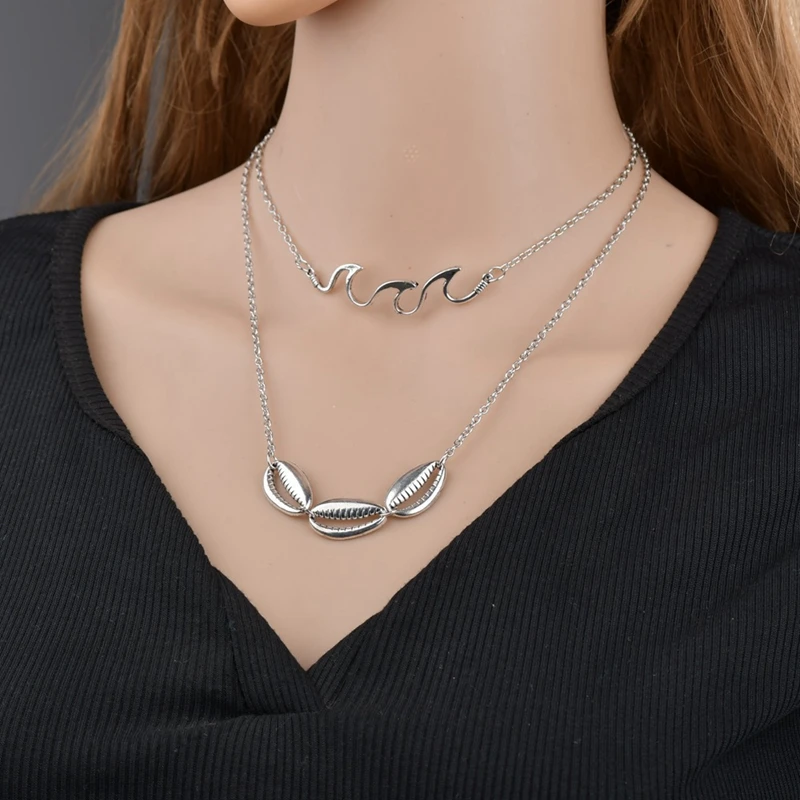 Fashion Shell Necklaces Pendants Gift Letter Collar Choker Jewelry For Women Long Chain Men Collier Heart Necklace | Украшения и
