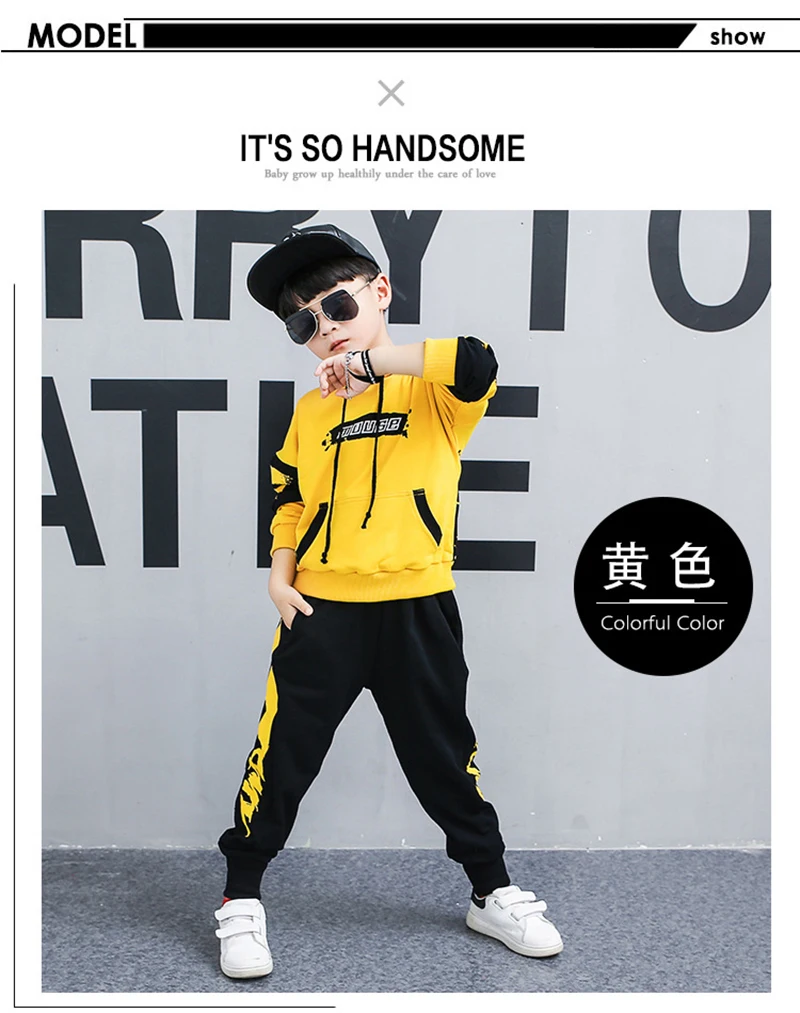 Spring Autumn Kids Clothes Boys 3 4 5 6 7 8 9 10 11 12 Years Boys Clothing Set Sports Suit Boys Hooded Jacket And Pants