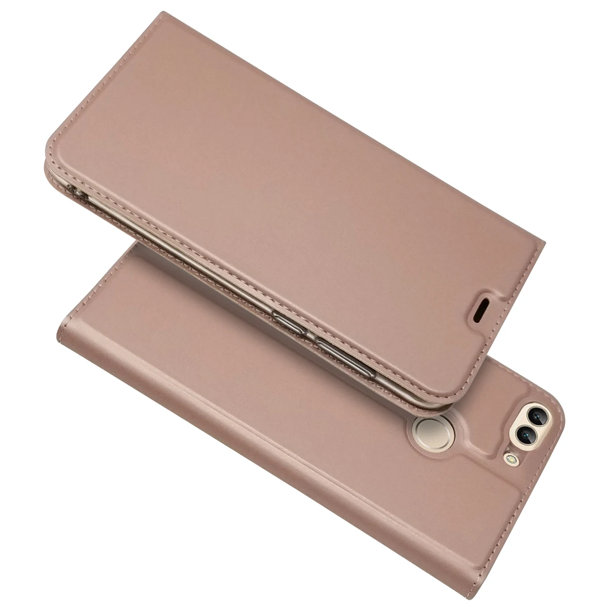 Розовый Чехол-Кошелек для huawei P, смарт-флип, кожаные чехлы для телефонов huawei P Smart Plus,, магнитный чехол-книжка для карт, чехол для телефона - Цвет: Розовый