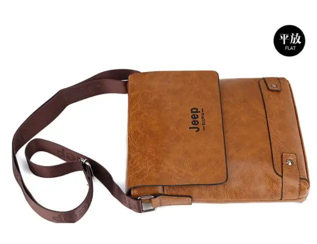New Jeep Men's Bag Business Bag Men's Shoulder Messenger Bag Jeep Leather Casual Bag