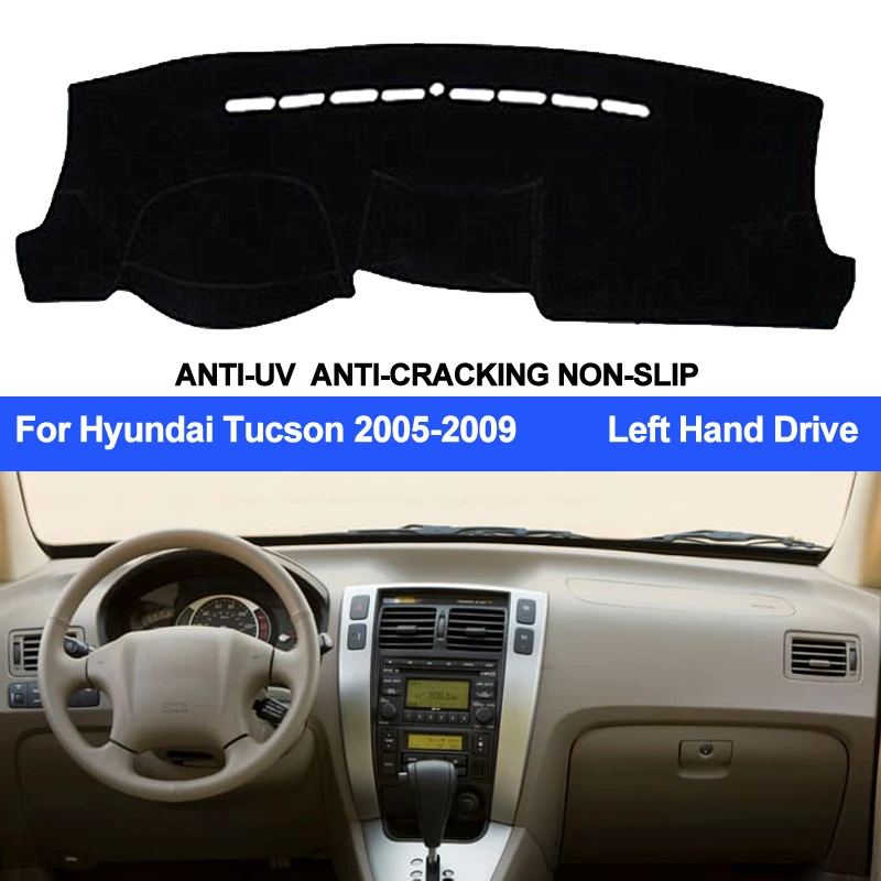 

TAIJS Car Dashboard Cover For Hyundai Tucson 2005 2006 2007 2008 2009 Auto Dash Mat Dashboard Pad Carpet Anti-UV Anti-slip