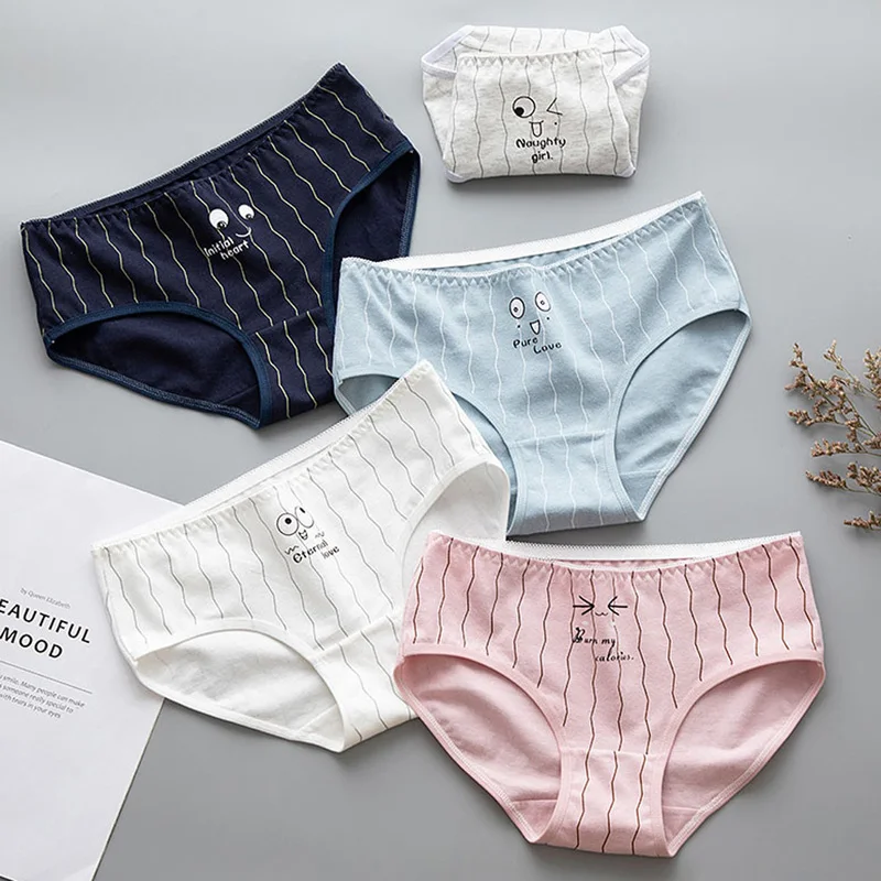 La MaxPa Women's 6piece panties print cotton underwear gril briefs lingerie underpants cartoon woman intimate female panty k193 |