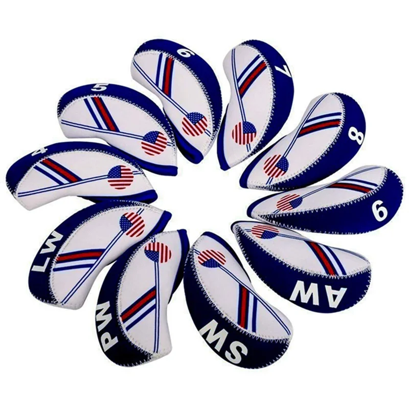

new arrival 10pcs Golf Clubs head Iron Putter Headcovers Head Cover Protector Golf Outdoor Sports Club Accessories