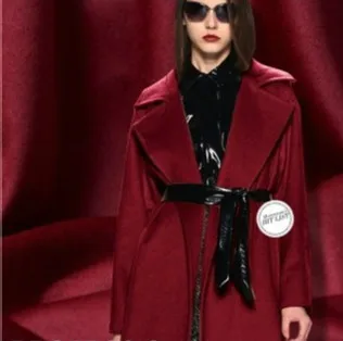 

Wine red double-sided cashmere Swiss order wool fabric thick coat cashmere wool wool fabric wholesale cashmere cloth