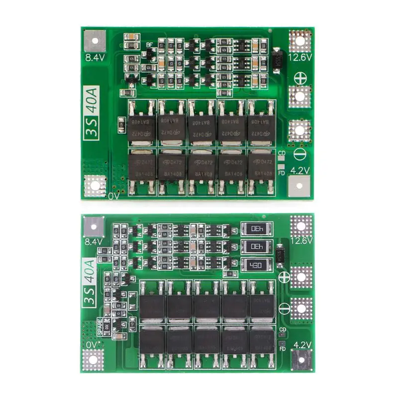 1 шт. 3S 11 V 12 6 40A w/Balance 18650 литий-ионный литиевый аккумулятор BMS Защитная плата