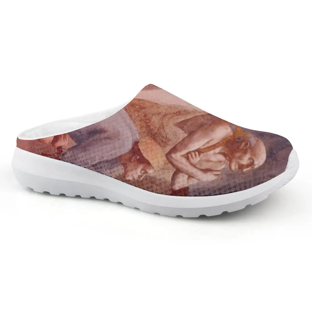 

Customizable Fashion Sandals Man Casual Christ Painting Art Print Summer Slippers Beach Water Outside High Quality Shoes sandals