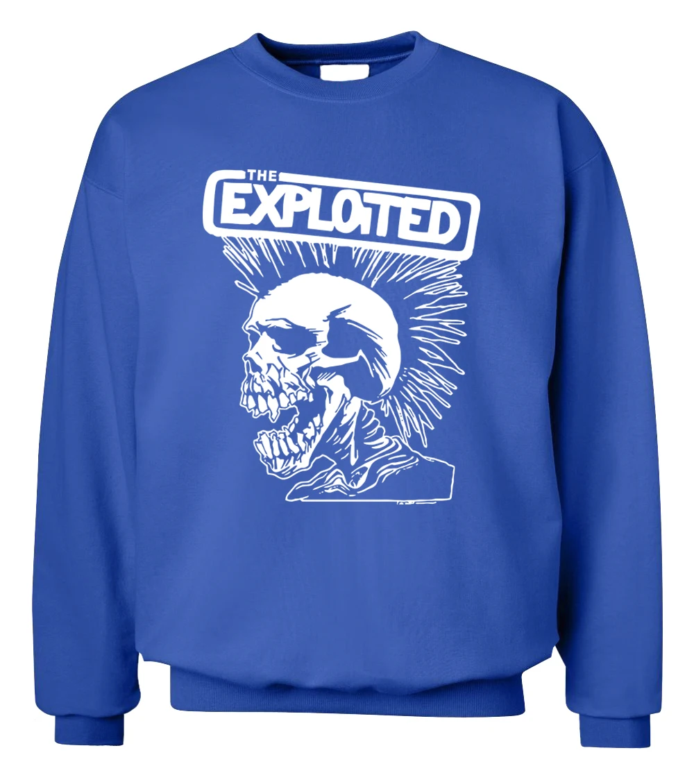 Панк Рок The exploited Swag череп мужская Толстовка Осень Зима новые модные толстовки крутая уличная одежда в стиле хип-хоп