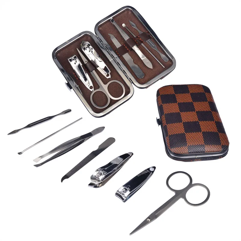 Портативный набор для маникюра и педикюра 7 шт. ножницы пинцет нож ушей