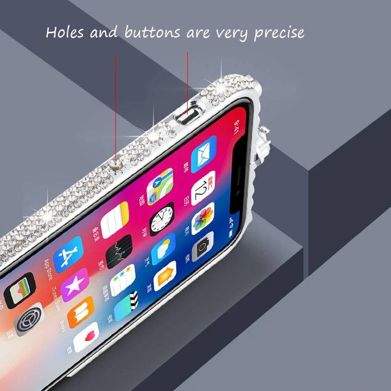 Роскошный модный чехол со стразами для iPhone xs max xr x iphone 6 6s 7 8 plus прозрачная