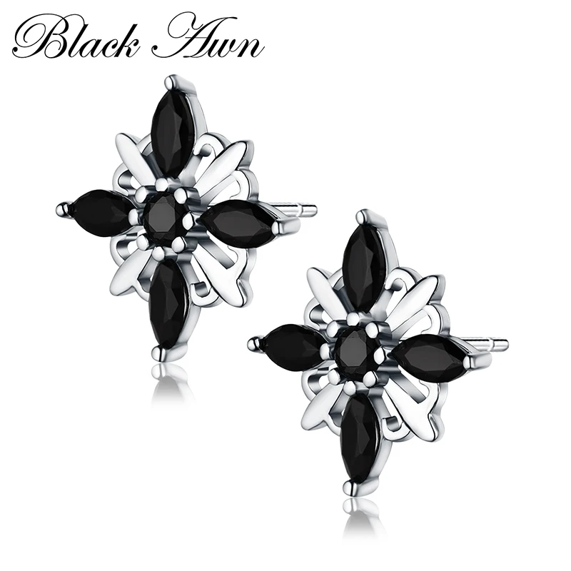 Женские серьги гвоздики из серебра 100% пробы T174|stud earrings|party earringsearring star sterling silver |