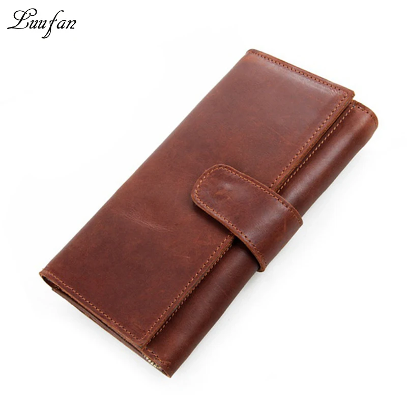 Для мужчин сумасшедшая лошадь кожаный бумажник сцепления iPhone 6 plus Case Двойные