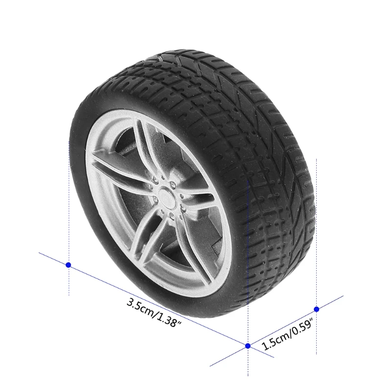 

4pcs Toy Model DIY RC Spare Parts Simulation Rubber Wheel Tire Wheel