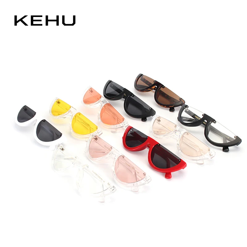 Солнцезащитные очки KEHU Полуободковые модные Роскошные декоративные кошачий
