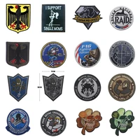 high quality embroidery magic sticker patch epaulette badges for clothes badge for backpacks two headed eagle mouse patches