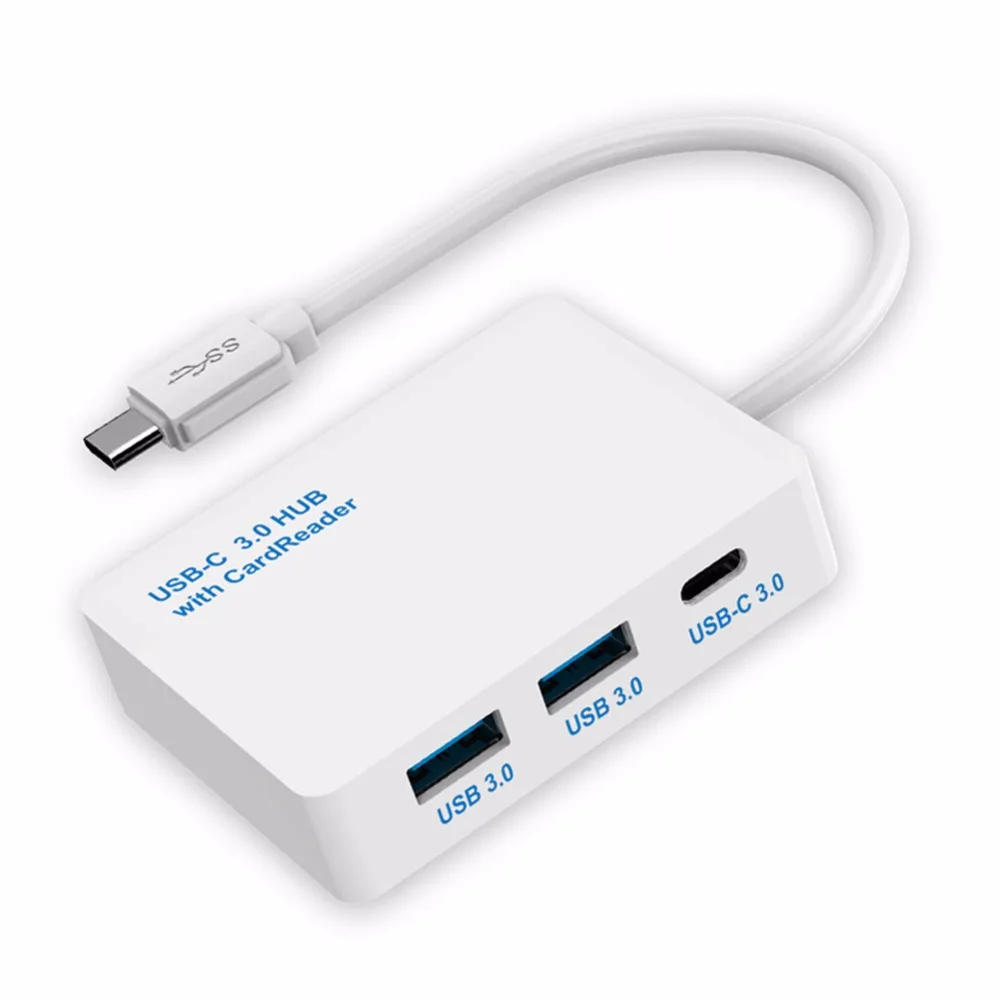Концентратор USB 3 0 Type C концентратор OTG с 2 портами и 4 слотами для карт памяти SD/TF/MS/M2