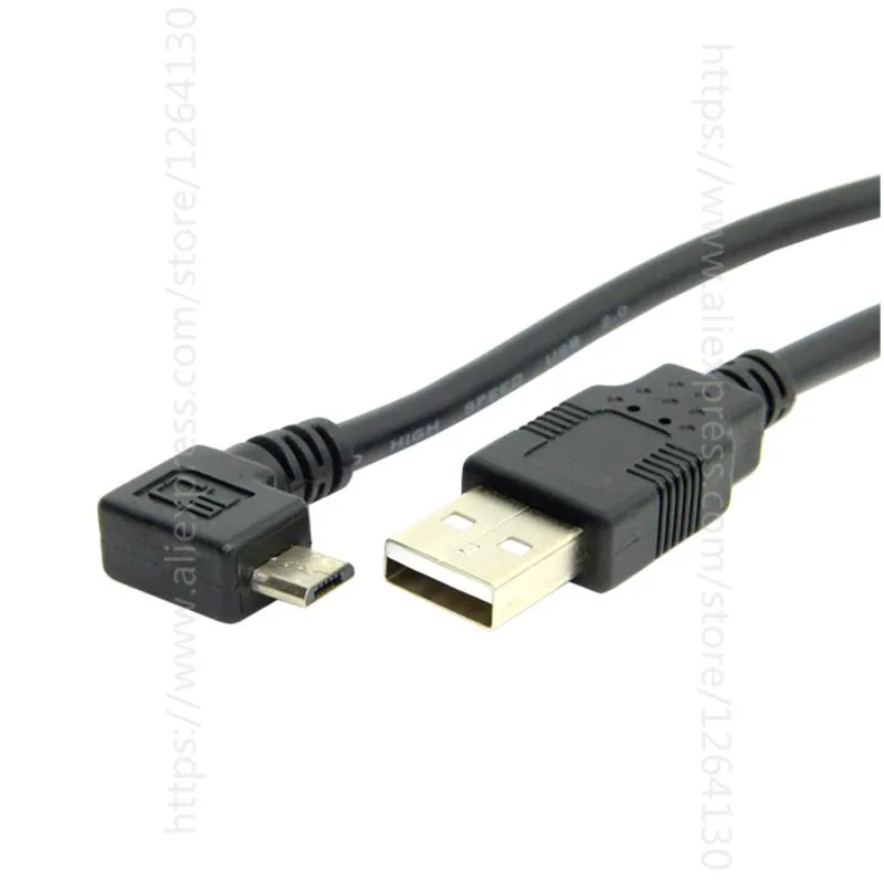 Micro USB 90 градусный прямой угол штекер к Tpye A Зарядка Синхронизация данных для