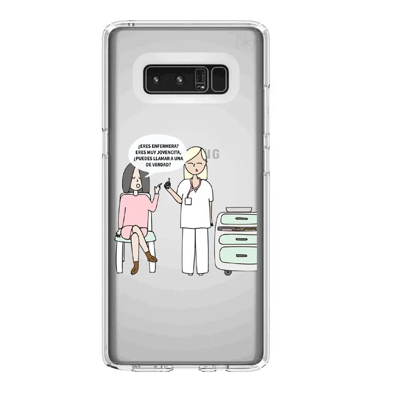 Испания милый мультфильм медицина медсестры доктор дантист ТПУ мягкий чехол для samsung A30 S10LITE S9 S7 S8 S9PIUS S7EDGE 2018A8 A6 NOTE9 - Цвет: TPU