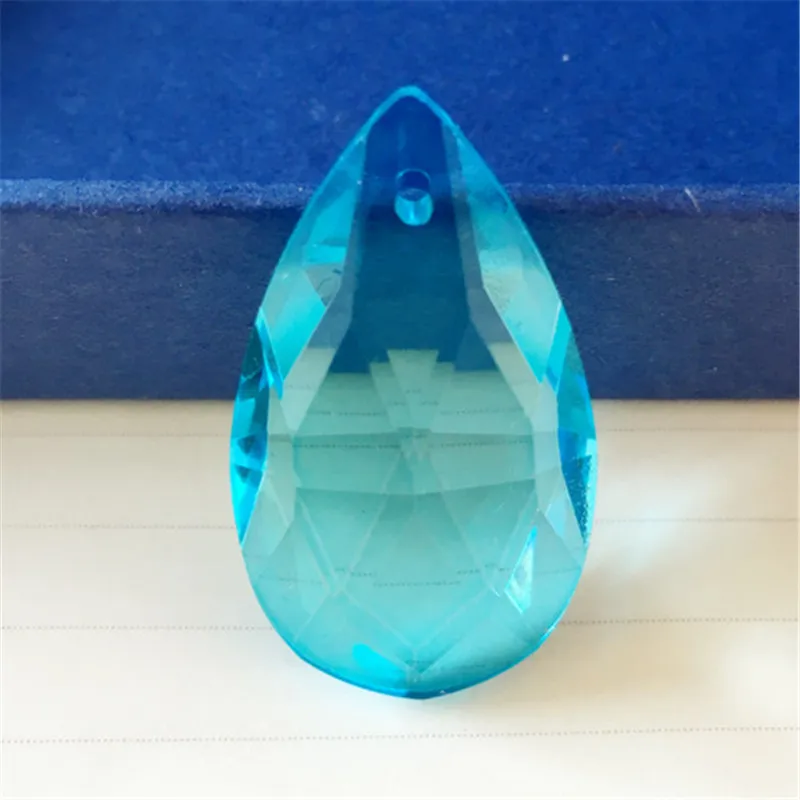

Modern 50mm Aquamarine 40pcs Crystal Almond Mesh Chandelier Pendants Decoration Home/Wedding/Bar/Karaoke Lamp Decoration