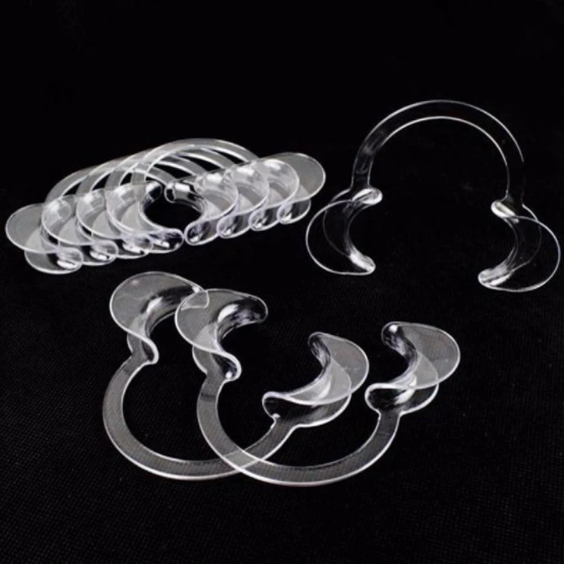 50 Pcs Dental Material Orthodontic C Type Transparent Tooth Intraoral Lip Cheek Retractor Mouth Opener | Красота и здоровье