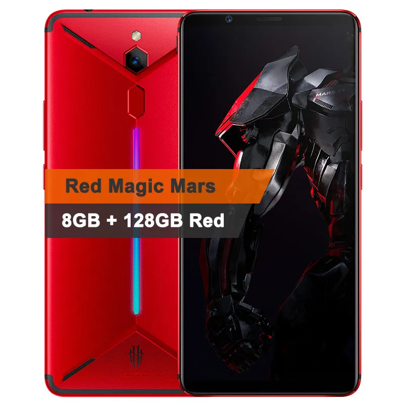 Мобильный телефон zte nubia Red Magic Mars, 6,0 дюймов, 8 ГБ ОЗУ, 128 Гб ПЗУ, Восьмиядерный процессор Snapdragon 845, фронтальная камера МП, задняя камера 8 Мп, игровой телефон - Цвет: Mars 8GB 128GB Red