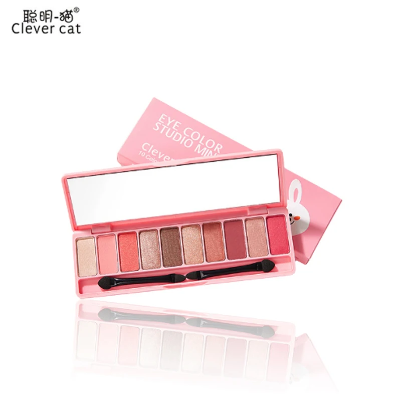 Умная кошка бренд мультфильм десять цветов глаз диск для теней Make-up Maiden серия Русалка персиковый цвет макияж тени для век длительная вода