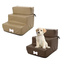 pet leather stair step pet dog detachable three story stair washable stair ladder dog stair dog toys