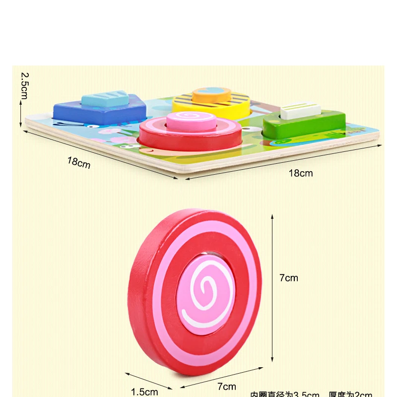 Деревянные 3D Детские игрушки пазлы с мультяшными животными развивающие Пазлы