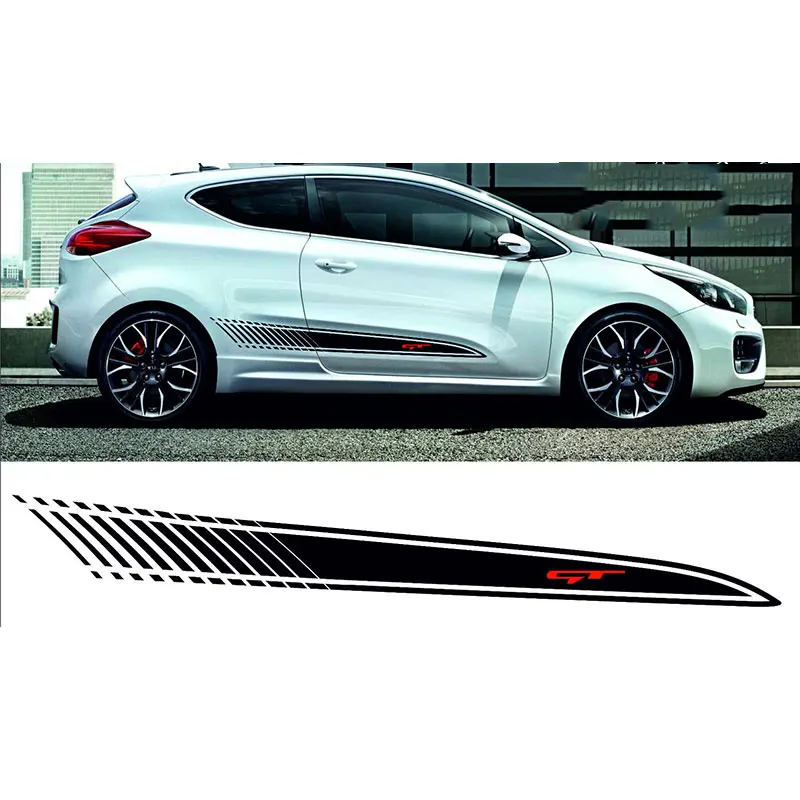 

Для Kia Pro Ceed виниловые боковые полосы-наклейки GT Line графика da4-0002