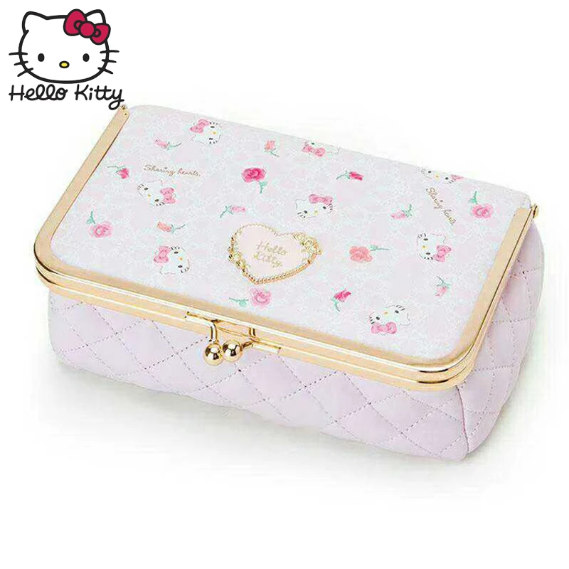 Hello kitty милый мультяшный ящик для хранения Женская сумочка косметики путешествий