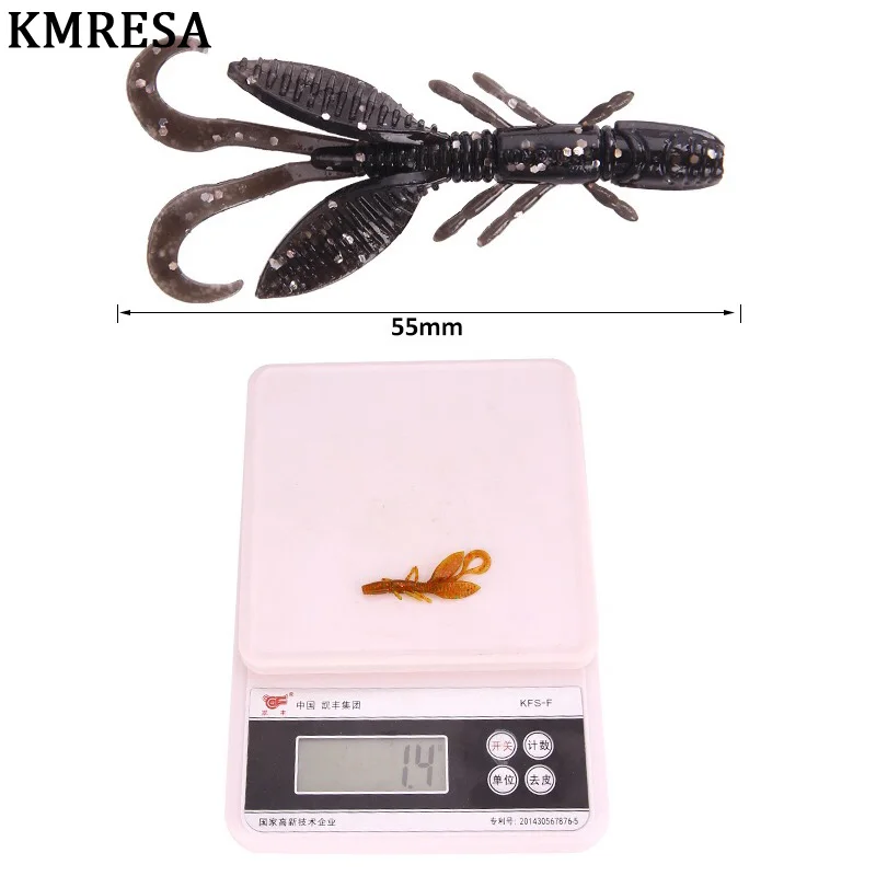 12 шт./лот мягкая рыболовная приманка-креветка приманка Искусственные воблеры 5