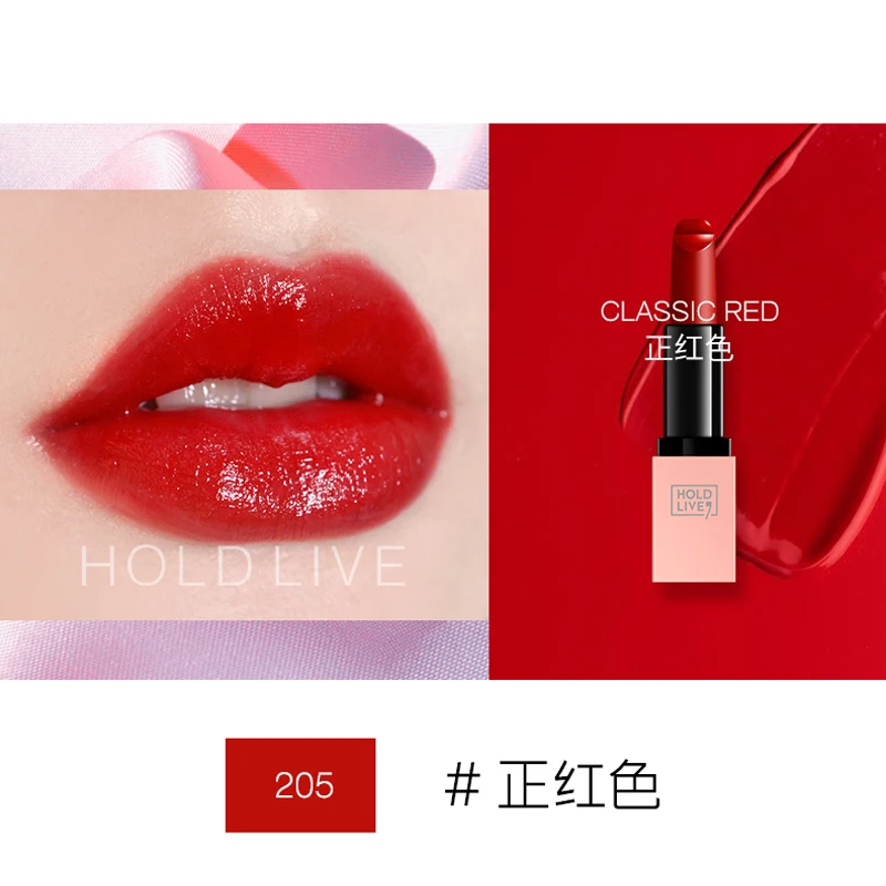 205 HoldLive розовый цветок Бриллиантовая помада для девочек 6 цветов сексуальный красный крем для губ водонепроницаемый стойкий - Цвет: 205