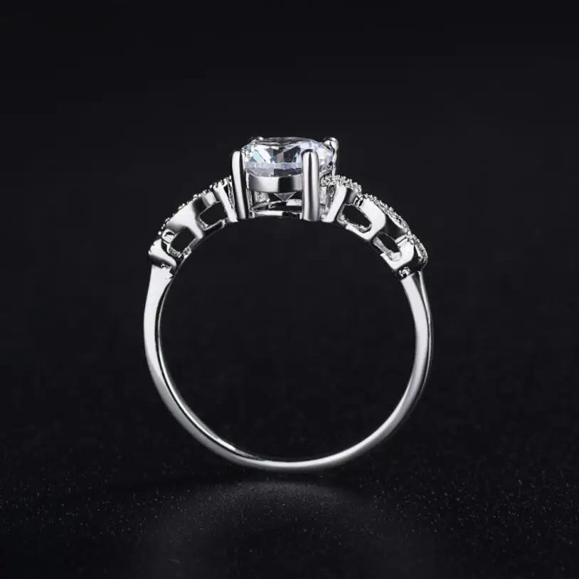 Kuziduocai New Fashion Jewelry Dazzling Zircon Stainless Steel Sprout Abundant Vigorous Wedding Bride Rings For Women Anillos | Украшения и