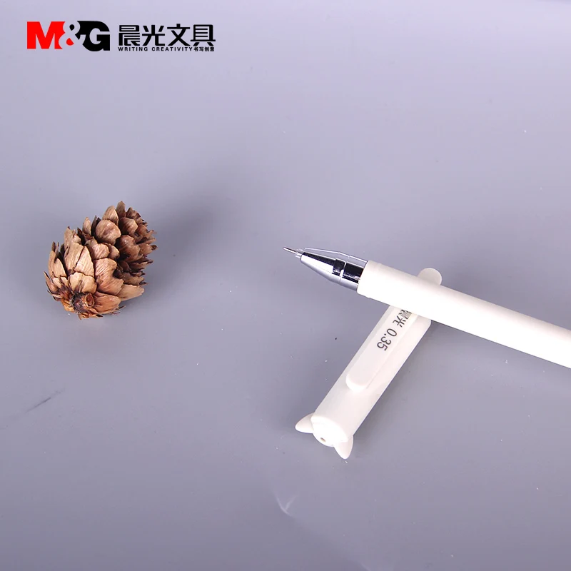 12 шт./компл. MG гелевая ручка Panda 0 35 мм черные чернила школьные и офисные