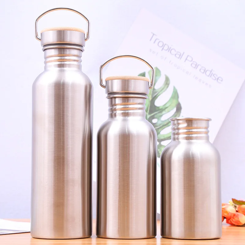 Одностенная Крышка для бутылки воды из нержавеющей стали Спортивная герметичная