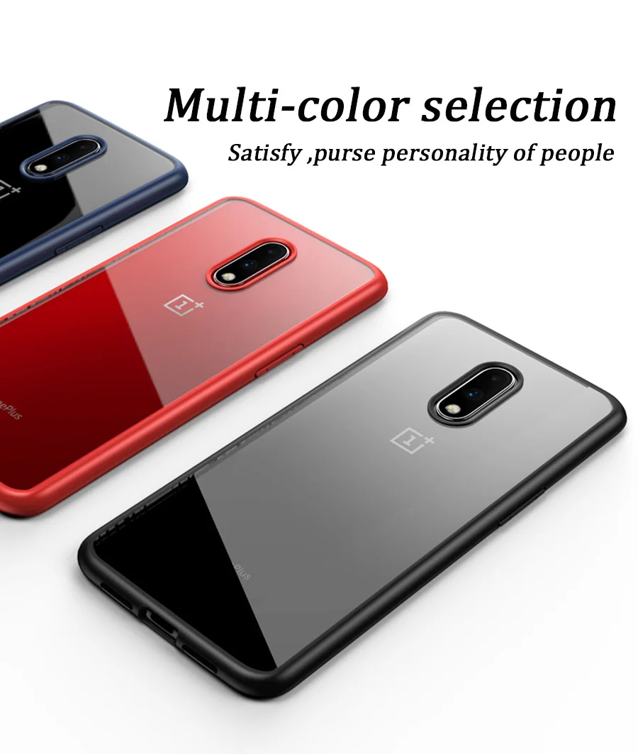 Для OnePlus 7 Pro Чехол антидетонационный прозрачный акриловый усиленный TPU RIJOW Мягкий силиконовый чехол One Plus 7 Pro Coque 1+ 7