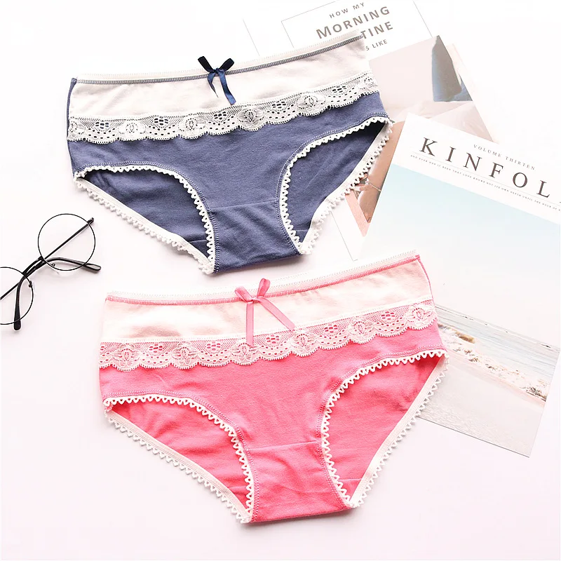 Трусики для девочек 4 шт./лот кружевное нижнее белье подростков 12 18 лет детское