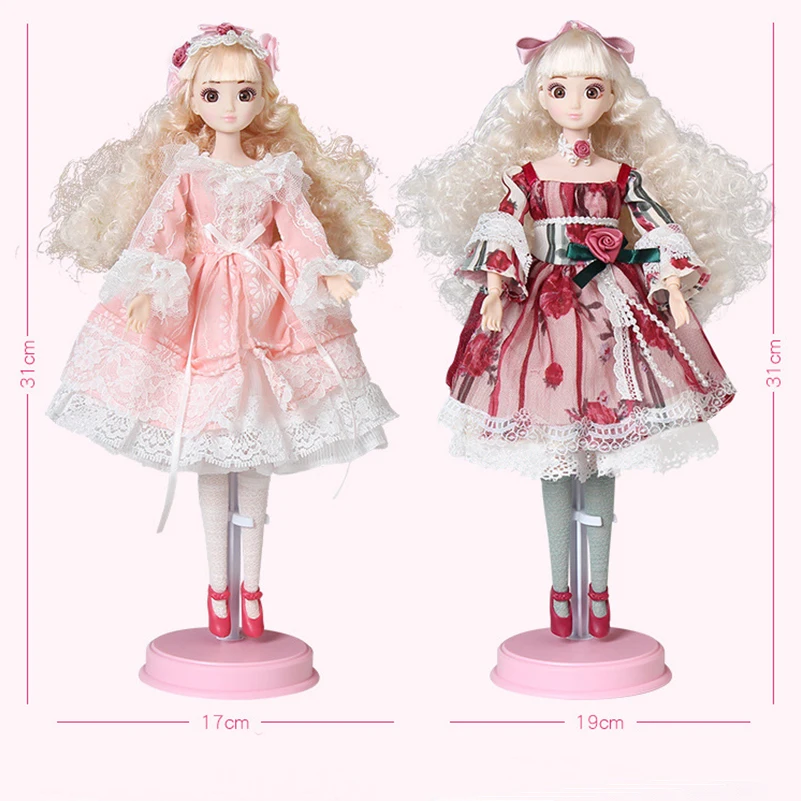 13 Moveable Joints 3D Eyes BJD Doll Toys With Accessories Clothes Shoes Fashion Figure Nake Princess Dolls Toy For Girls Gift