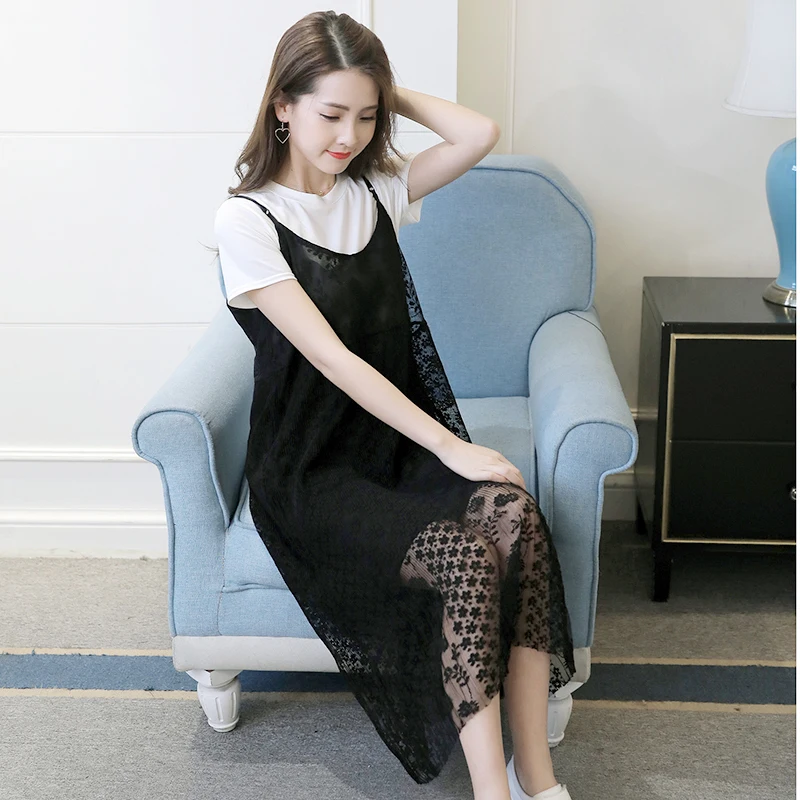 Одежда для беременных летняя одежда из 2 предметов футболка и кружевное