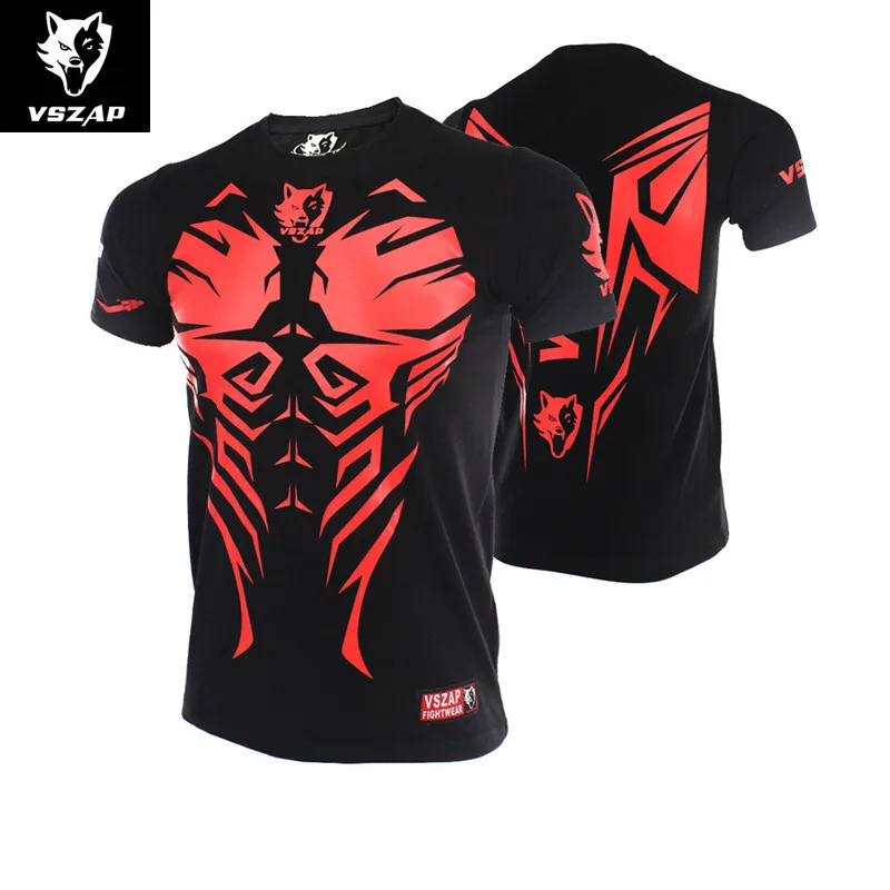 VSZAP CompressedTraining Муай Тай Джерси для ММА кикбоксинга хлопок camisetas тройники