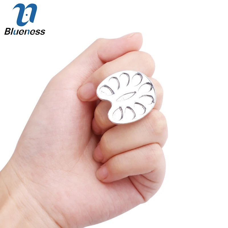 Blueness 1 шт. палитра из нержавеющей стали для дизайна ногтей бесплатно ручная