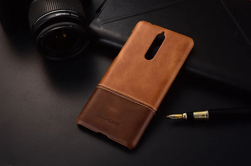 Чехол для Nokia 8 KEZiHOME, роскошный хит цвета, натуральная кожа, твердая задняя крышка, Капа для Nokia 8 5,3 '', чехол для телефона s