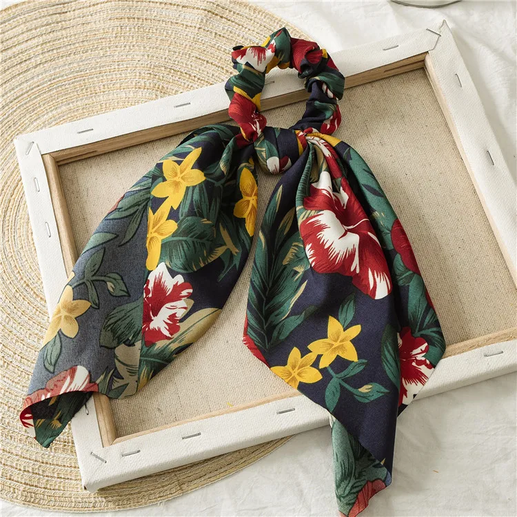 Женский тюрбан с цветочным принтом шарф для волос сделай сам эластичные богемные