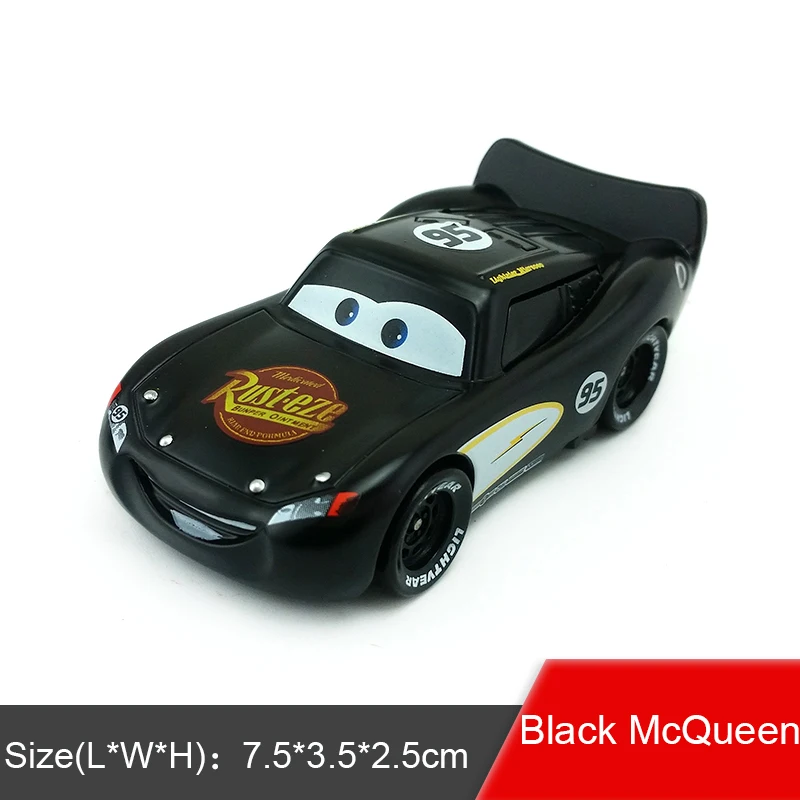 Black McQueen Disney Pixar машина 2 3 Молния Маккуин гоночная семья Джексон шторм Рамирез 1:55 литой под давлением игрушечный автомобиль из металлического сплава 1:55 - Цвет: Black McQueen
