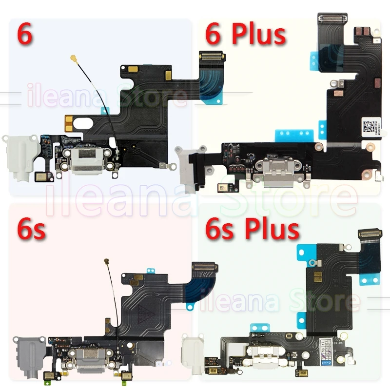 10 шт. для iPhone 6 6s 7 8 Plus X USB док станция разъем гибкий кабель 4 4s 5 5c 5s SE оптовая продажа