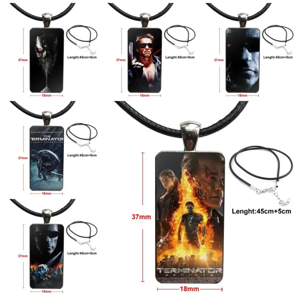 Стальной цветной стеклянный кабошон с подвеской прямоугольной формы колье-чокер