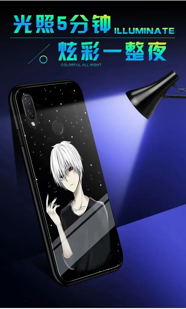 Для Huawei Nova 3 3i чехол Роскошный светящийся жесткий защитный из закаленного стекла