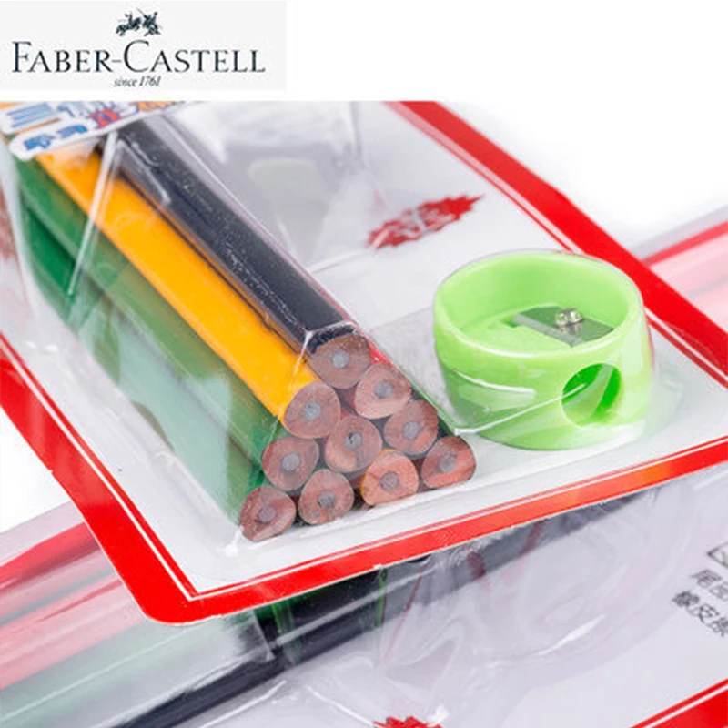 Faber Castell треугольник студент пишущий карандаш пояс резиновая голова цвет бар