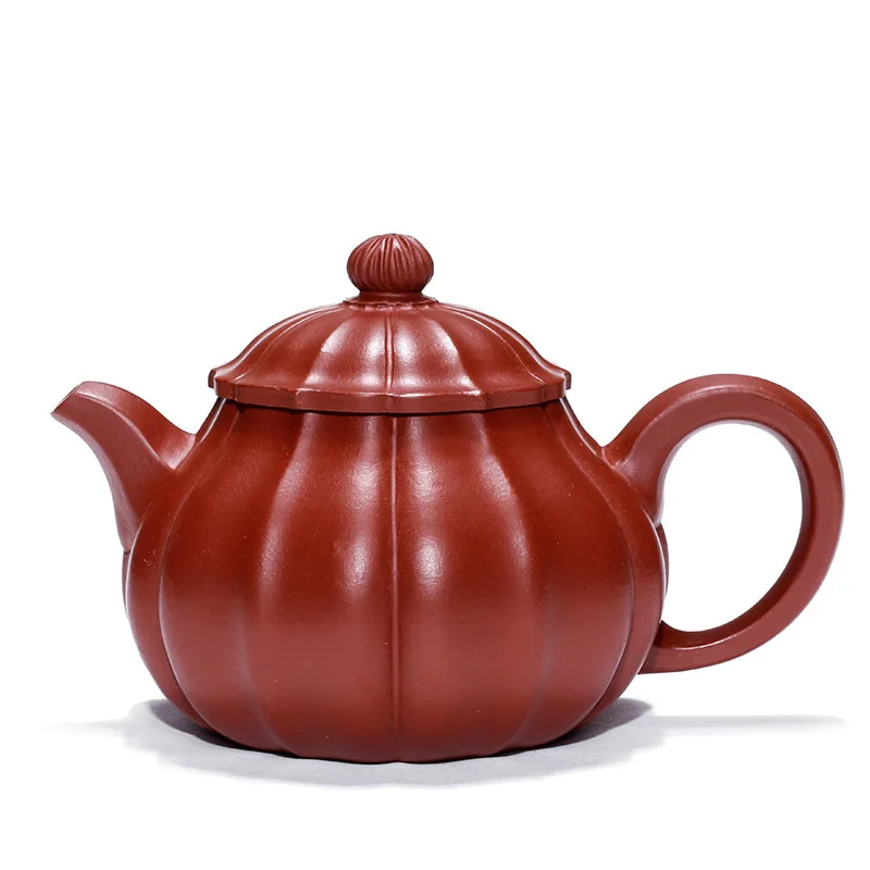 

Yixing Dark-red Enameled Pottery Teapot Raw Ore Bright Red Robe Wang Ping Pure Manual Famous Teapot Wholesale Travel Tea Set